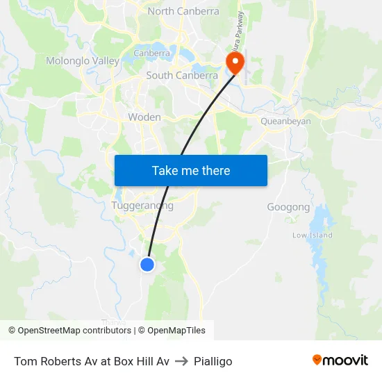 Tom Roberts Av at Box Hill Av to Pialligo map