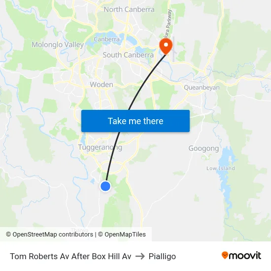 Tom Roberts Av After Box Hill Av to Pialligo map