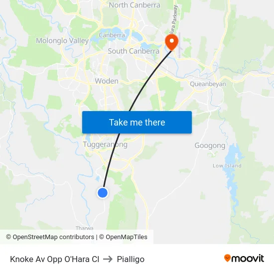 Knoke Av Opp O'Hara Cl to Pialligo map