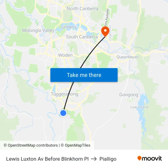 Lewis Luxton Av Before Blinkhorn Pl to Pialligo map