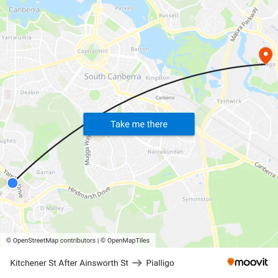Kitchener St After Ainsworth St to Pialligo map