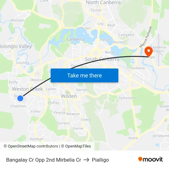 Bangalay Cr Opp 2nd Mirbelia Cr to Pialligo map