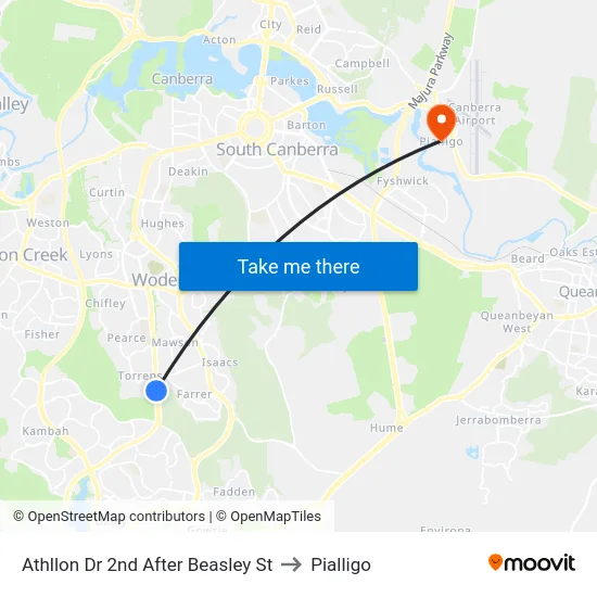 Athllon Dr 2nd After Beasley St to Pialligo map