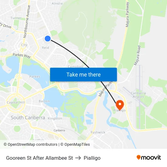 Gooreen St After Allambee St to Pialligo map