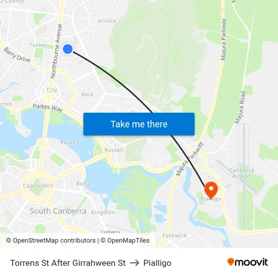 Torrens St After Girrahween St to Pialligo map