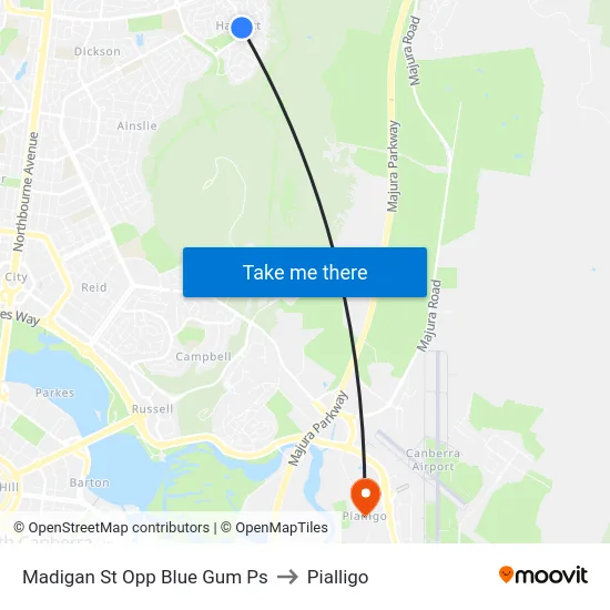 Madigan St Opp Blue Gum Ps to Pialligo map