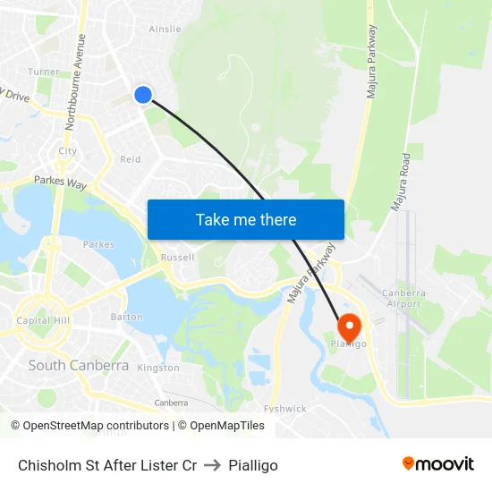 Chisholm St After Lister Cr to Pialligo map