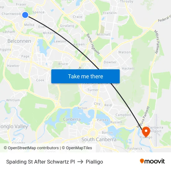 Spalding St After Schwartz Pl to Pialligo map