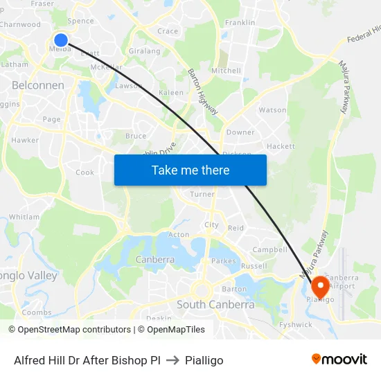 Alfred Hill Dr After Bishop Pl to Pialligo map