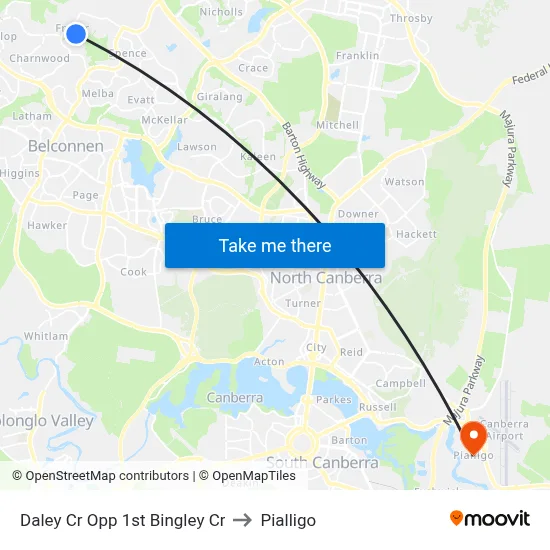 Daley Cr Opp 1st Bingley Cr to Pialligo map