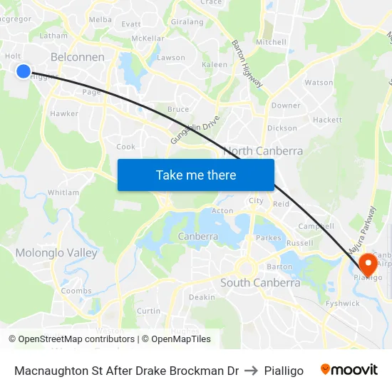 Macnaughton St After Drake Brockman Dr to Pialligo map