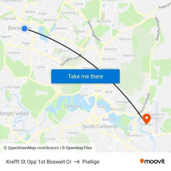 Krefft St Opp 1st Boswell Cr to Pialligo map
