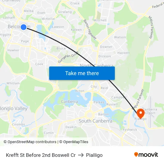 Krefft St Before 2nd Boswell Cr to Pialligo map
