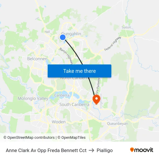 Anne Clark Av Opp Freda Bennett Cct to Pialligo map