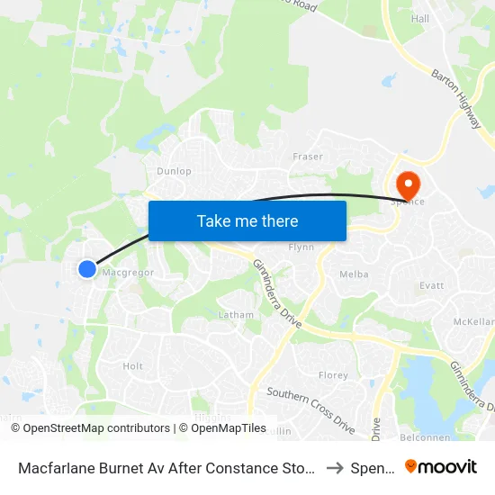 Macfarlane Burnet Av After Constance Stone St to Spence map