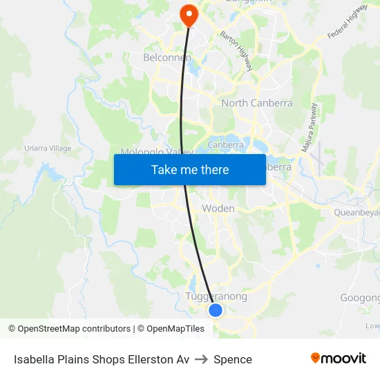 Isabella Plains Shops Ellerston Av to Spence map