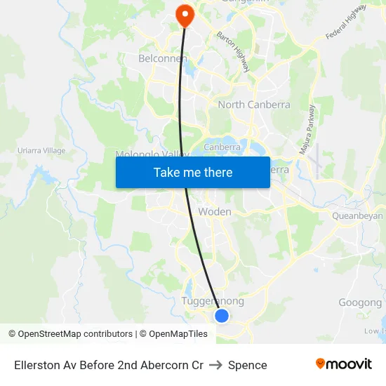 Ellerston Av Before 2nd Abercorn Cr to Spence map