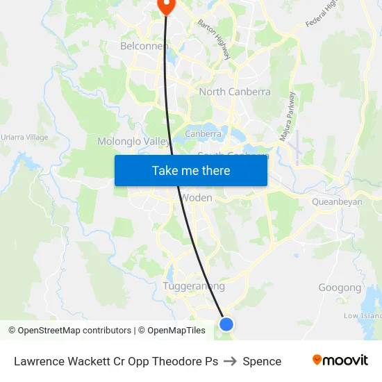 Lawrence Wackett Cr Opp Theodore Ps to Spence map