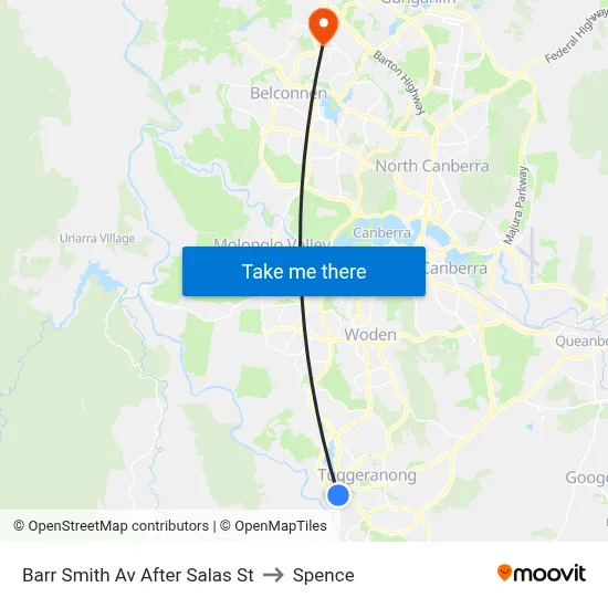 Barr Smith Av After Salas St to Spence map