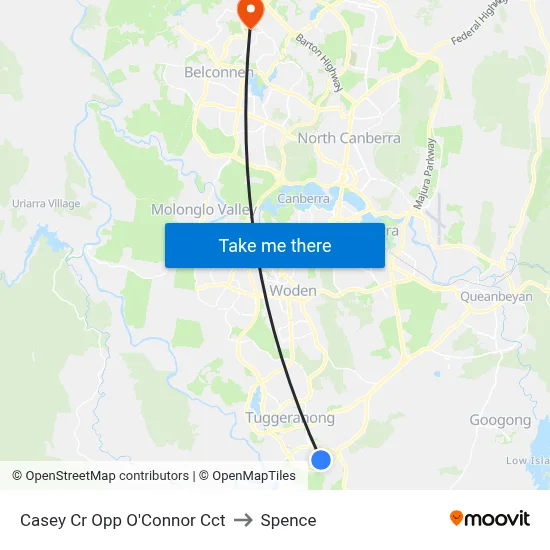 Casey Cr Opp O'Connor Cct to Spence map