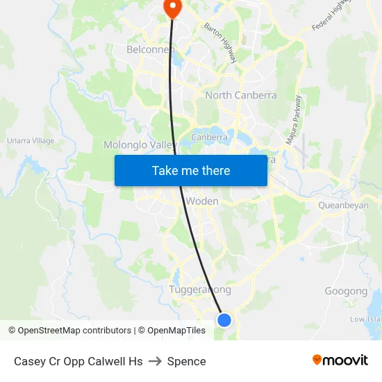 Casey Cr Opp Calwell Hs to Spence map
