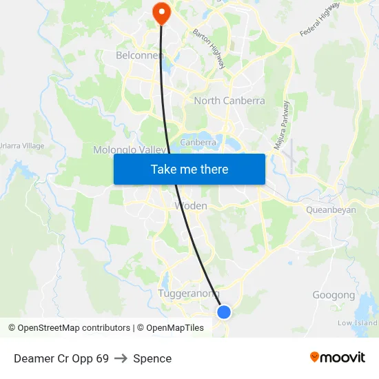 Deamer Cr Opp 69 to Spence map