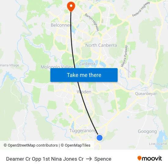 Deamer Cr Opp 1st Nina Jones Cr to Spence map