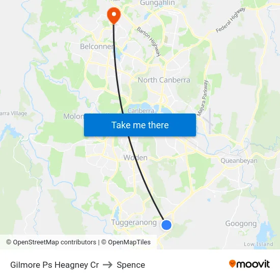 Gilmore Ps Heagney Cr to Spence map