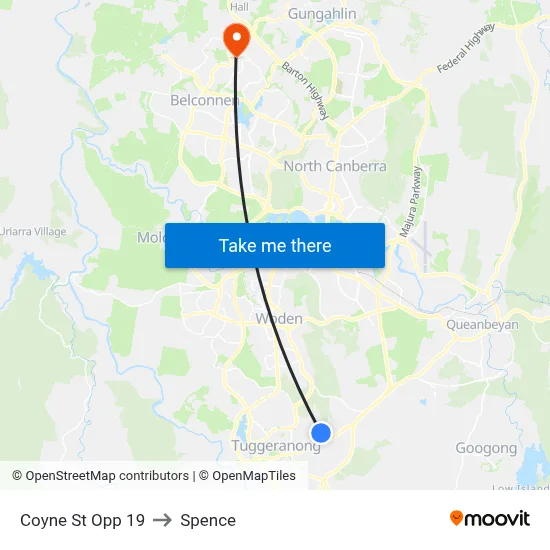 Coyne St Opp 19 to Spence map