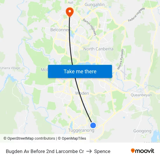 Bugden Av Before 2nd Larcombe Cr to Spence map