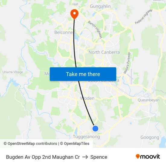 Bugden Av Opp 2nd Maughan Cr to Spence map