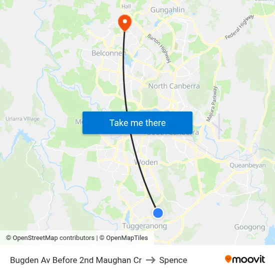 Bugden Av Before 2nd Maughan Cr to Spence map