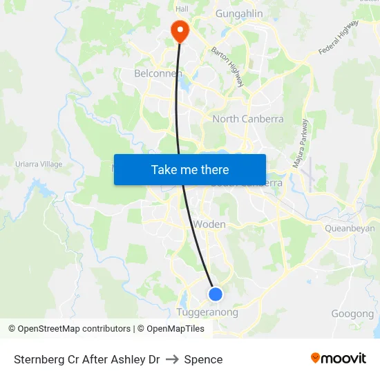 Sternberg Cr After Ashley Dr to Spence map