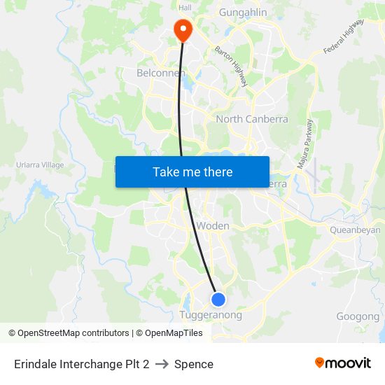 Erindale Interchange Plt 2 to Spence map