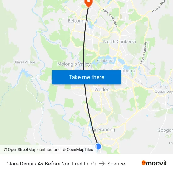 Clare Dennis Av Before 2nd Fred Ln Cr to Spence map