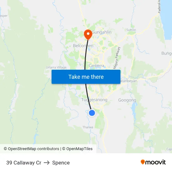39 Callaway Cr to Spence map