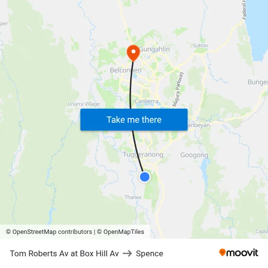 Tom Roberts Av at Box Hill Av to Spence map