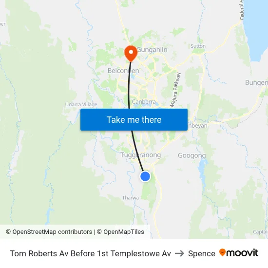 Tom Roberts Av Before 1st Templestowe Av to Spence map