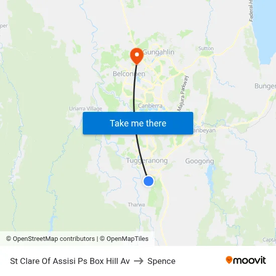 St Clare Of Assisi Ps Box Hill Av to Spence map