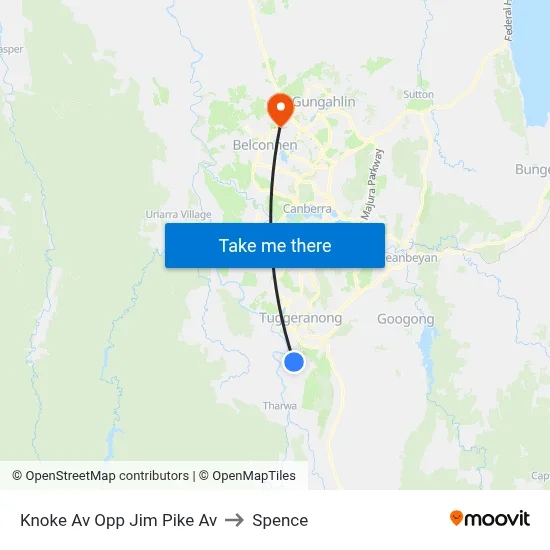 Knoke Av Opp Jim Pike Av to Spence map