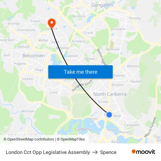 London Cct Opp Legislative Assembly to Spence map