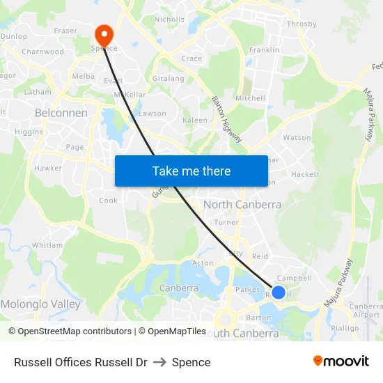 Russell Offices Russell Dr to Spence map