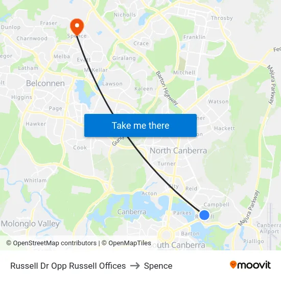 Russell Dr Opp Russell Offices to Spence map