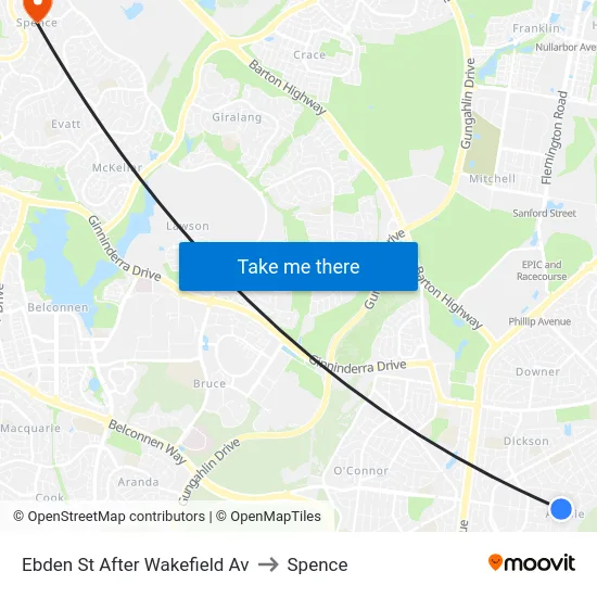 Ebden St After Wakefield Av to Spence map