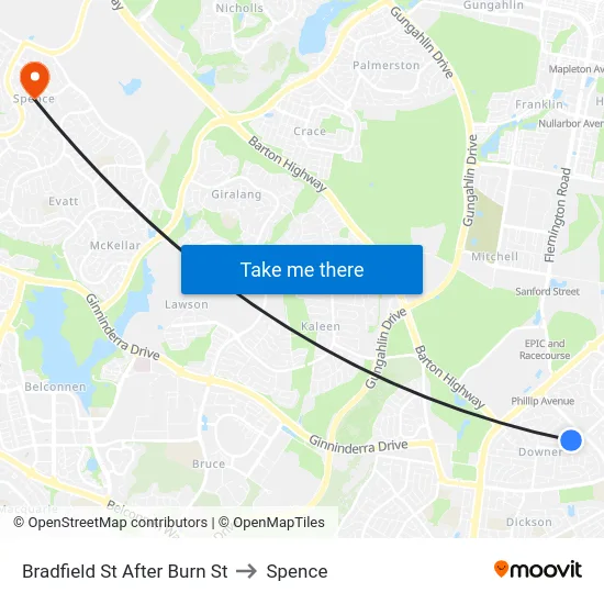 Bradfield St After Burn St to Spence map