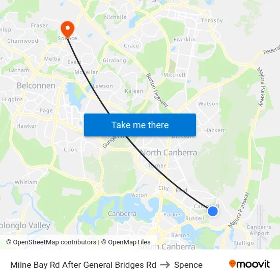 Milne Bay Rd After General Bridges Rd to Spence map