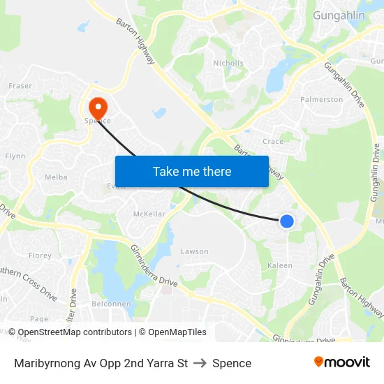 Maribyrnong Av Opp 2nd Yarra St to Spence map