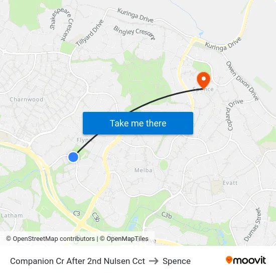 Companion Cr After 2nd Nulsen Cct to Spence map