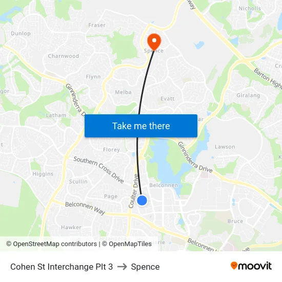 Cohen St Interchange Plt 3 to Spence map
