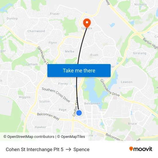 Cohen St Interchange Plt 5 to Spence map